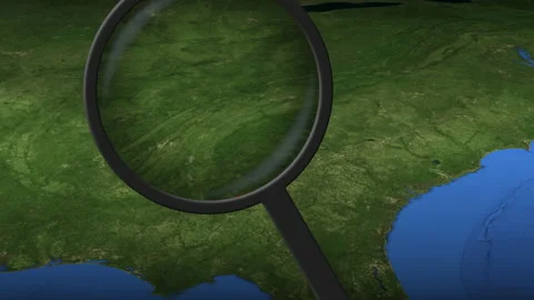 Atlanta city being found on the map Stock Footage 133010087