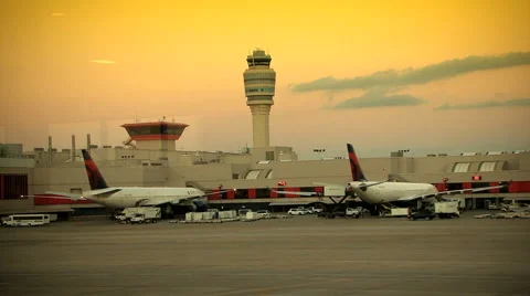 Atlanta Control Tower Video stock 978644