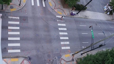 An Atlanta crosswalk Stock Footage 113983595