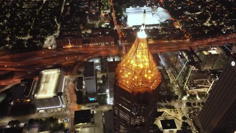 Atlanta Downtown Night 4 Stock Footage 276924853
