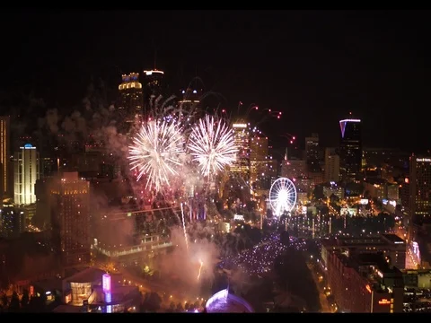 Atlanta Fireworks Vídeo Stock 77328589
