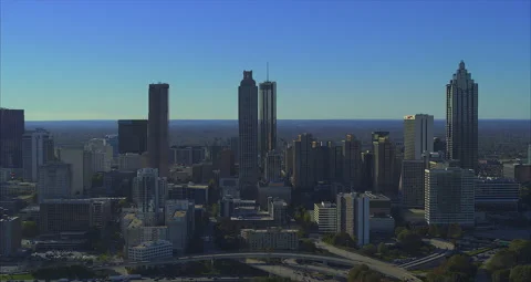 Atlanta, GA - City and Interstate Downtown Reveal 6K (2020) Stock Footage 143436751