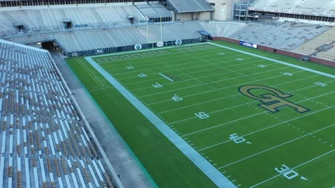 Atlanta Georgia empty stadium fly around Stock Footage 137553801