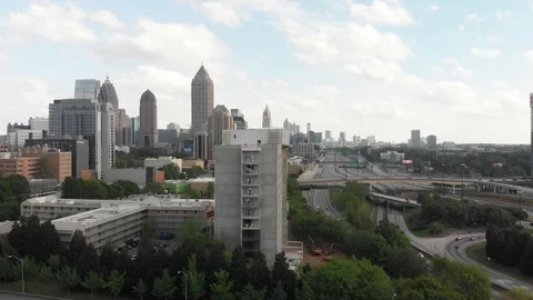 Atlanta, Georgia Rising Drone Footage Stock Footage