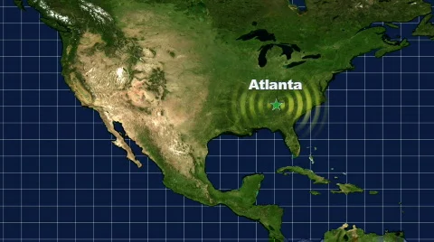 Atlanta Map Graphic Stock Footage 111973