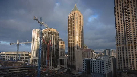 Atlanta Mid Town Timelapse Stock Footage
