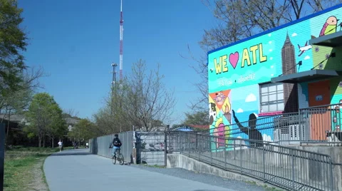 Atlanta Mural Timelapse Stock Footage 64400050