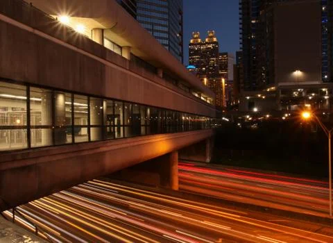 Atlanta at night Stock Photos