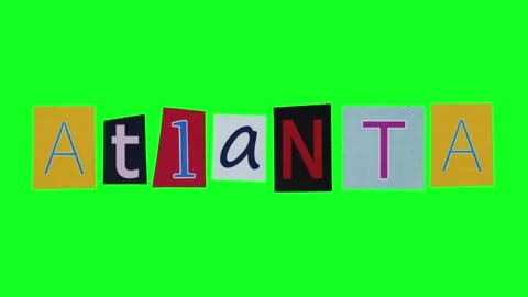 Atlanta Retroinspired stop motion animation featuring magazine textures and Stock Footage 343874964