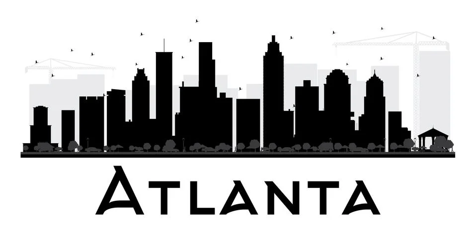 Atlanta silhouette Stock Illustration
