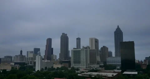 Atlanta Skyline Time Lapse Stock Footage 54409419