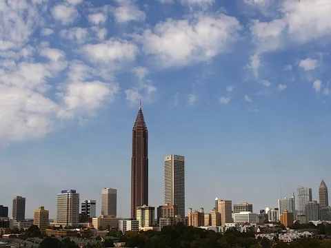 Atlanta Skyline Time Lapse Stock Footage 69515041