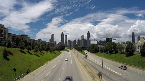 Atlanta Skyline Time Lapse Video stock 77627528