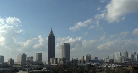 Atlanta Skyline Time Lapse Stock Footage 86220243