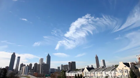 Atlanta Skyline with Timelapse Stock Footage 35285973