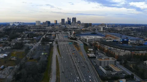 Atlanta at sunset Stock Footage 122788467