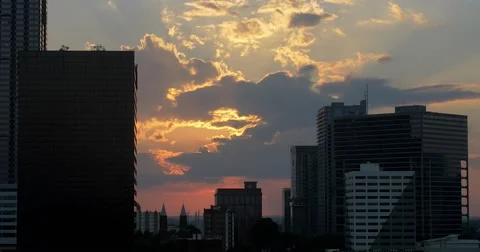 Atlanta Sunset Time Lapse Stock Footage 67519554