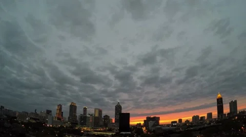Atlanta Sunset Time Lapse March 2016 Vídeo Stock 61407321