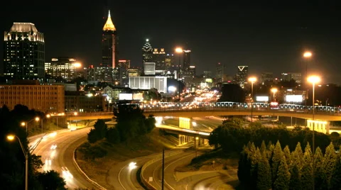 Atlanta Time-Lapse HD Stock Footage 65425682