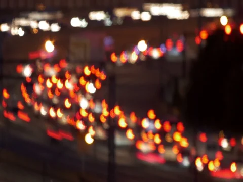 Atlanta Traffic Slow Shutter Soft Focus Time Lapse Stock Footage 69301037