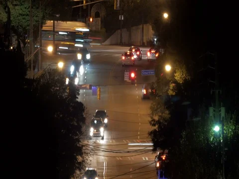Atlanta Traffic Slow Shutter Time Lapse Video stock 69299903