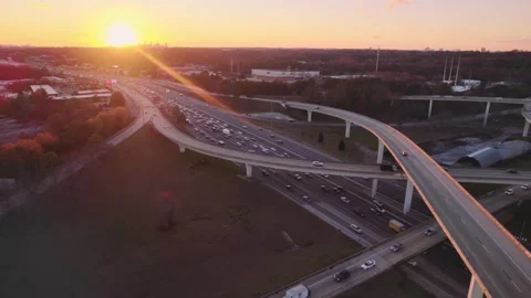 Atlanta Traffic At Sunset Stock Footage 295445786