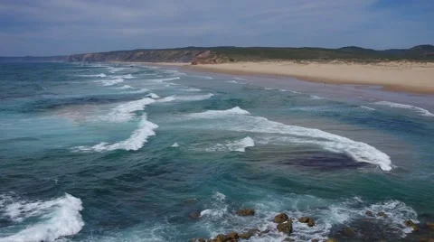 Atlantic beach Carrapateira Stock Footage 59306584