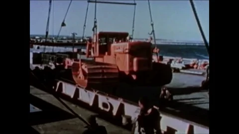 At the Atlantic Beach Construction Battalion in Rhode Island, families see the Stock Footage 86910498