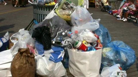 Atlantic city trash Video stock 97580