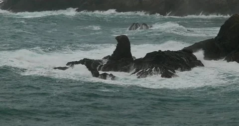 Atlantic cliffs after storm Stock-Footage 197068452