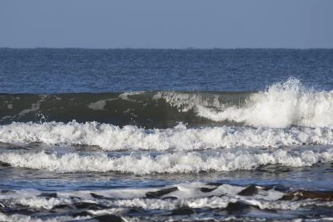 Atlantic coast breaking waves Foto stock
