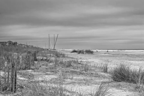 Atlantic coast bw Stock Photos