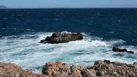 Atlantic Coast at Hermanus Stock Footage 323385237