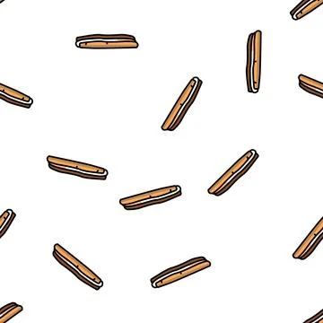 Atlantic jackknife clam vector seamless pattern 스톡 일러스트