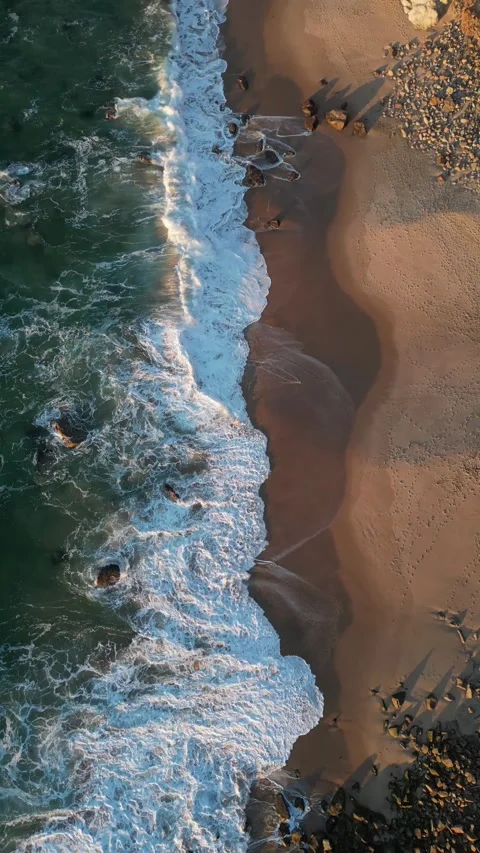 Atlantic ocean and rocks Stock Footage 299135739
