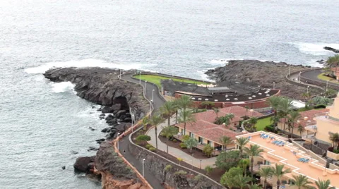 Atlantic ocean cape El Roque near Playa Las Galgas beach, Playa Paraiso, Spain Video stock 59777166