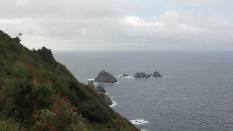 Atlantic ocean in Cape Ortegal Stock Footage 250293869