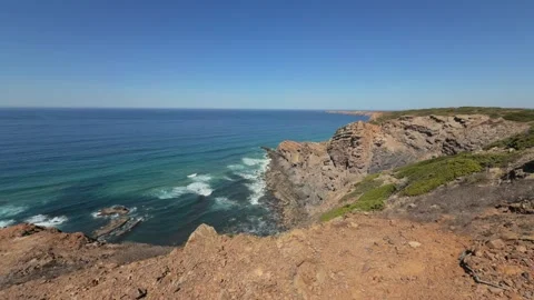 Atlantic Ocean epic locations quiet remote beaches Stock Footage 330974626