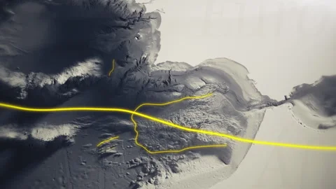 Atlantic Ocean Faults 3D Stock Footage 263164278