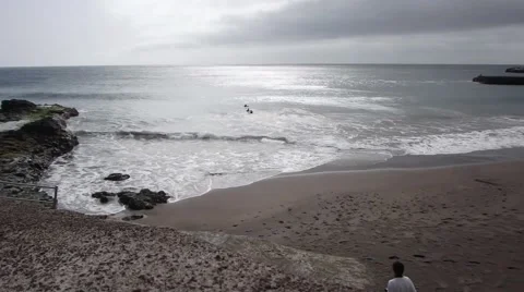 Atlantic ocean in full HD. Rocks and Cliffs of Gran Canaria. Stock-Footage 58802449