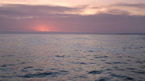 Atlantic Ocean at Magic Hour Stock Footage 129091103