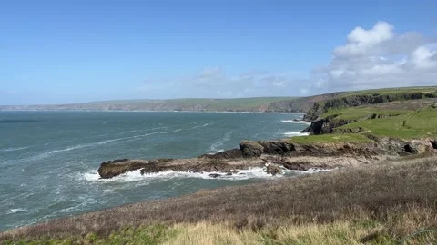 Atlantic Ocean - North Cornwall - England Stock Footage 238665183