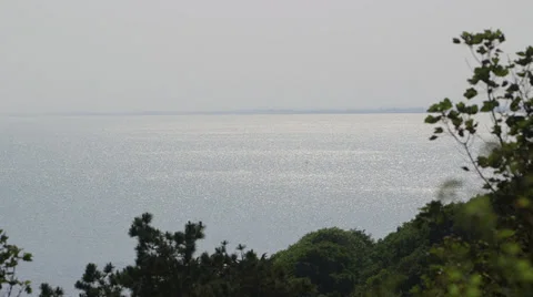 The Atlantic Ocean seen from Folkestone UK 스톡 동영상 32704367