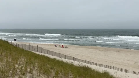 Atlantic ocean shore at windy cloudy day 스톡 동영상 133079249