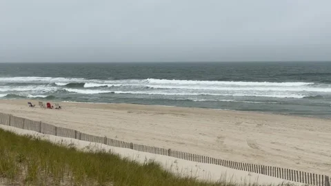 Atlantic ocean shore at windy cloudy day 스톡 동영상 133079459
