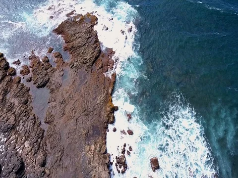 Atlantic Ocean from the Sky Stock Footage 76449722