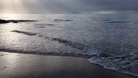 Atlantic ocean stormy cloud seascape Stock Footage 77468887
