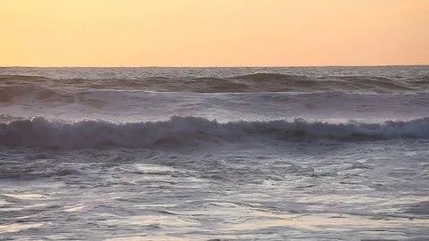 Atlantic ocean stormy cloud seascape Stock Footage 77469591