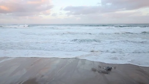 Atlantic ocean stormy cloud seascape Stock Footage 77469738