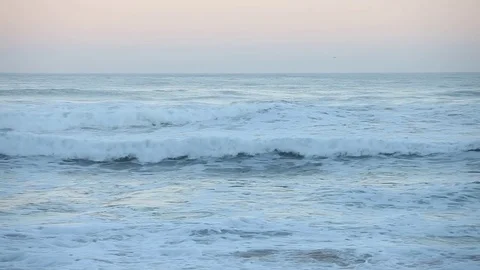 Atlantic ocean summer scenic view. Ocean wave close up video Stock Footage 77466842